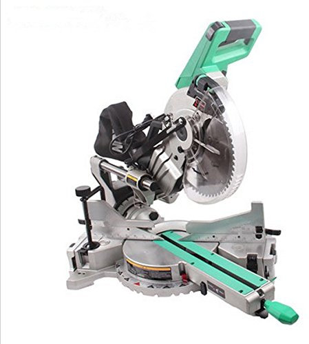 Gowe 25,4 cm Dual coulissant composé Scie à onglets 254 mm composé Scie à onglets 1800 W en aluminium de coupe machine électrique Scie circulaire (Ligne Laser)