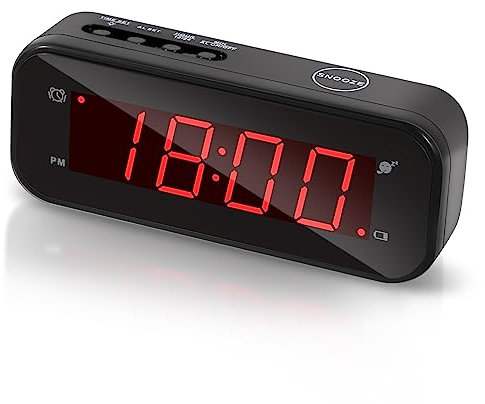 Timegyro Small Digital Alarm Clock Battery Operated, Cordless, Travel Alarm Clock, Brightness Adjustable, 12/24Hr