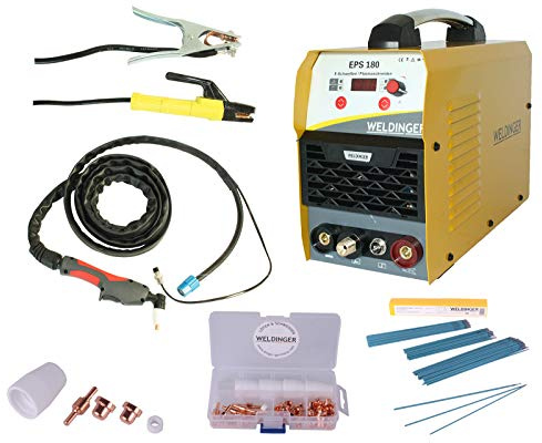 Aktion WELDINGER EPS 180 Elektrodenschweißgerät/Plasmaschneider + CUT Set 1 + Elektrodensortiment 5 Jahre Garantie