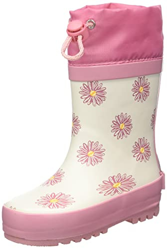 Playshoes Bottes en caoutchouc avec cordon de serrage Bottes de pluie Mixte Enfant, Margerites, 25 EU