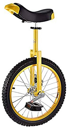 Einrad Einrad Gelb 16/18/20 Zoll Rad Einrad Fahrrad mit bequemem Sattelsitz, für Kinder Jugendliche Übung Fahren Verbesserung der Balance, 45,7 cm