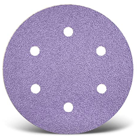 MENZER PURPLE HD Hook & Loop Sanding Discs, 225 mm, 6 Holes, f. Drywall Sanders, Ceramic mix (PU 25) G80
