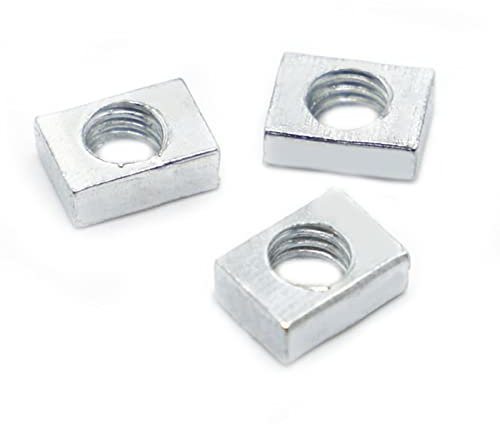 5 – 50 Stück Vierkantmuttern dünn M3 M4 M5 M6 M8 rechteckige Muttern aus verzinktem Stahl Gleitblock für Zubehör von Profil aus Aluminium, M4 x 8 x 12 x 2 10 Stück