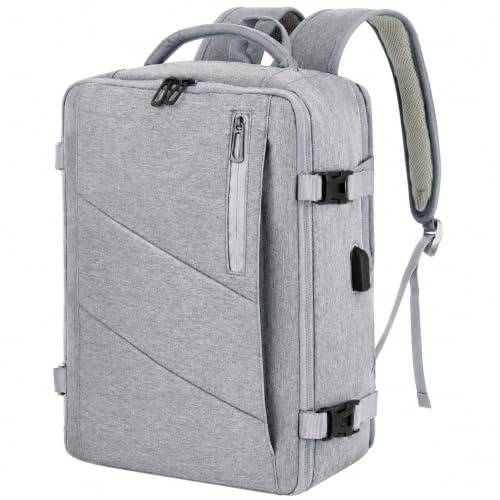 VOESLD Mochila Easyjet 45x36x20, Mochila Cabina Viaje Gris Claro