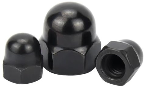 LOEASE 3/10/40 Uds Tuerca ciega de Bellota M3 M4 M5 M6 M8 M10 M12 Tapa de Tuerca de cúpula de Acero al Carbono Negro en Tuercas Tuercas ciegas de Hardware (Color : Carbon Steel, Size : M12(3pcs))