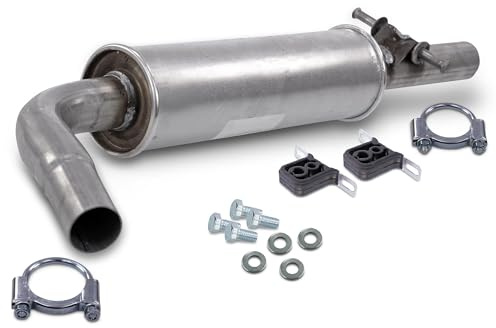 ATEC Germany Auspuff Schalldämpfer Set 1x Mittelschalldämpfer, 2x | Kompatibel mit: AUDI A3, SEAT LEON, TOLEDO II, SKODA OCTAVIA I, OCTAVIA I Combi, OCTAVIA I Kasten/Kombi, VW BORA I
