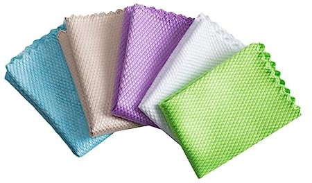 PRETYZOOM 5sheets Thickened Dishcloths Home Dish Towels Microfiber Kitchen Dishcloths Absorbent Oil Non-stick Easy Cleaning