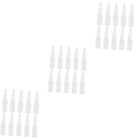 minkissy 30 botellas de transparentes con pulverizador, botella vacía, botella de pulverización, botella de recargable, pulverizadores médicos para nariz, botellas de para la