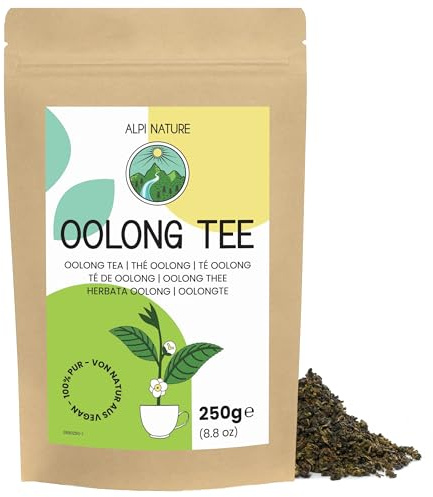 Alpi Nature Té Oolong 250g, Hojas Secas, Té Oolong Chino de Hojas Sueltas, con Cafeína Natural