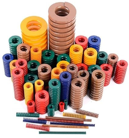 Federsortiment, Federsortiment, Schwerlast-Flachdraht-Druckfeder, Außendurchmesser 6 mm–60 mm, Länge 10 mm–300 mm, mehrere Größen optional, höhere Ermüdungsbeständigkeit und hohe Temperaturen. ( Farbe