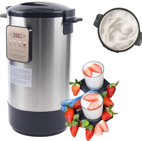 Quixnova Fermentatore Commerciale da 12 Litri, Fermentatore Elettrico per Yogurtiera in Acciaio Inossidabile con Controllo Intelligente del Tempo e della Temperatura