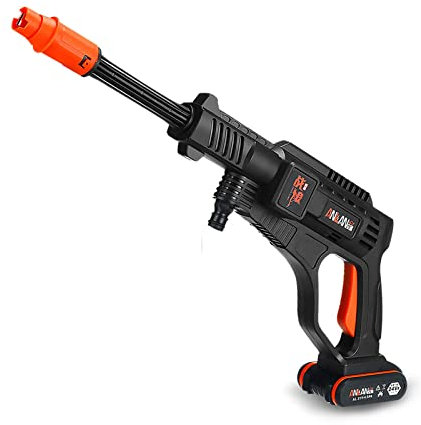 Nettoyeur Haute Pression, 90 Bars, 22 000 mAh, Haute Pression, Auto-amorçante, Maintien 80 Minutes, Pistolet à Eau de Lavage de Voiture sans Fil, Convient pour Laver Les Voitures/clôtures/parements,