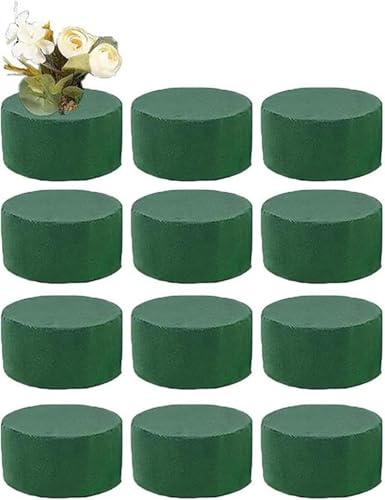 6/12 Stück Steckschaum Set, Blumensteckschaum Zylinder, 8x4cm Blumensteckschaum, Rund Schneidbar Nasssteckschaum, Blumenschaum Perfekt Für Hochzeiten Geburtstage Und Partys