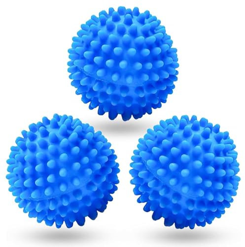 JYTDBCS 3 Pack Dryer Balls, laundry balls for washing machine, Energy Saving & Non-Melt | Soft Drying Balls for Tumble Dryer, Laundry Balls for Washing Machine, Rapid Dryer Ball, Washing Machine Balls