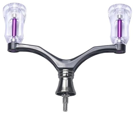 KJDKNC Angelrollengriff, Power-Griff, Baitcasting, transparenter Knauf, Jigging-Griffaufsätze, Ersatzteil-Set für Angelrolle