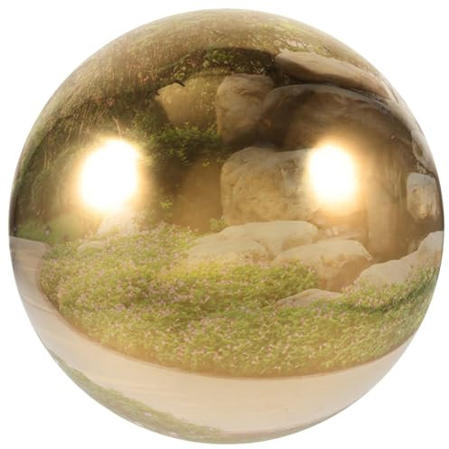 IWOWHERO Edelstahl Gartenkugel Spiegelpoliert 25cm Hohlkugel Für Außen Terrasse Und Weihnachtsdekoration Reflektierende Deko Kugel