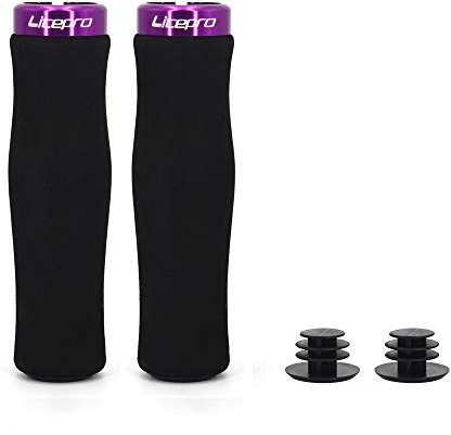 ZHANGSHUMIN Fahrradgriffe Fahrradgriffe Fahrrad MTB Griffe Ultralight Lenker Griffe Fahrradverriegelung Schwamm Hand Griff Fahrradwaren Fahrradzubehör MTB Griffe(LP Grips Purple)