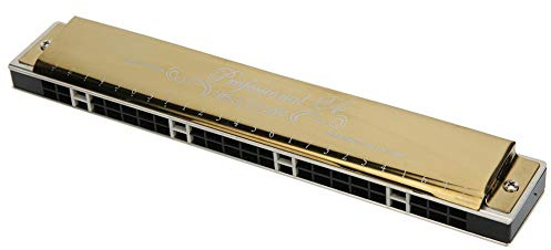 24 Hole Tremolo Harmonica, Phosphor Bronze Reeds, Pure Brass Base Plate, ABS Resin Body, for Beginners, Kids, Music Lovers, Educational Gifts, Collectors