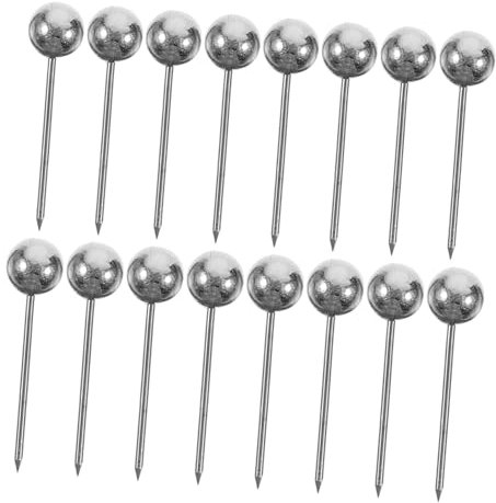 Veemoon 200 Stück Reißnägel Rundkopf Kunststoff Edelstahl 15mm Metallisch Galvanisiert Pinnwand Stecknadeln Für Korkwand Fotos Landkarten Büro Wohnbereich