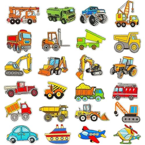 AUTOWNLUX 24 Stück Bügelflicken zum Kinder, Patches zum Aufbügeln Sortiert, Flicken zum Aufbügeln, Aufnäher zum Aufbügeln oder Aufnähen Kinderkleidung, Hosen, Rucksäcke, Hüte, Jeans