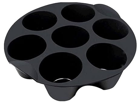 Muffin Pane In Silicone - Vassoio Cupcake, Stampo Antiaderente | Cottura Friggitrici Ad Aria Da 7 Tazze, Mini Pasticciere Per Fryer Da 2,6L A 5,8L, Vassoio Da Cucina Riutilizzabile Per Ricette