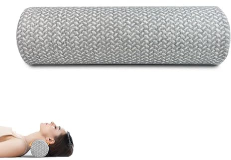 MAGIC SELECT Almohada Cervical Circular. Rollo de Espuma Viscoelástica con Funda de Poliéster Lavable. Cojín Ergonómico para Cuello, Piernas y Espalda. Ideal para Hogar y Viajes.