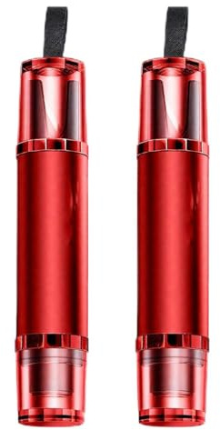 XPEX 2 PCS Rompivetro per auto, rompivetro in acciaio al tungsteno e taglierino per cinture di sicurezza, kit di attrezzi di emergenza per auto, dispositivo anti-abbandono (rosso)