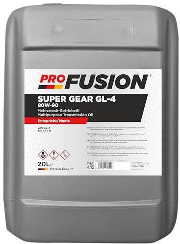 ProFusion 80W-90 20L Super Gear – Aceite de Transmisión Mineral GL-4 MB 235.11 – Valvulina para Cajas Manuales y Ejes Motrices – Alta Estabilidad Térmica