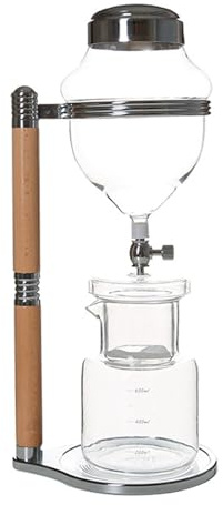 Vituord Cafetera De Goteo con Hielo, Torre De Goteo para Café Frío De 600 Ml, con Flujo De Agua Ajustable, Jarra De Vidrio Borosilicato, Estructura Recta, para La Oficina En Casa