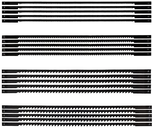 20 lame per sega a scorrimento in acciaio al carbonio 10/15/18/24 denti lame per sega a scorrimento appuntate lame per sega a scorrimento per segare legno metalli morbidi taglio plastica compatibile