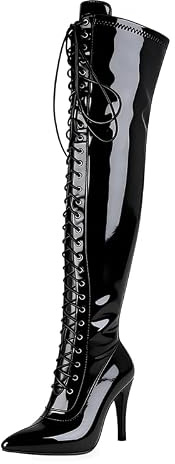 Veelau Meieer Bottines à lacets pour femme - Talons hauts - Bottines à lacets Stiletto avec fermeture éclair