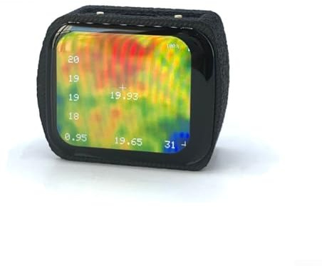 PureBowlic Caméra thermique Mini MLX90640, capteur infrarouge 32 x 24, plage de -40 °C à 450 °C, pour ESP32 Core, écran LCD de 1,7, Type-C, caméra thermique portable sans contact pour Industsry