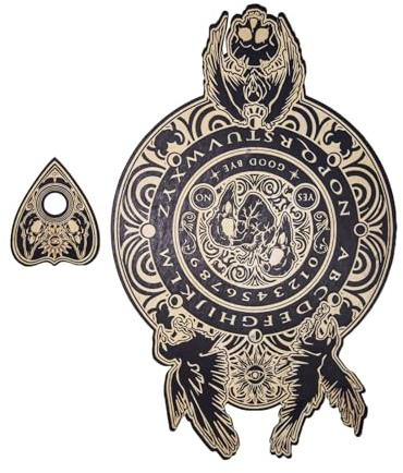 XAGMODSHN Planche à Planches de Divination avec Planchette, Jeu de société Parlant en Bois, Outil de Narration de Messages de radiesthésie, Jeu Parlant en Bois