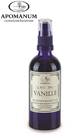 Raumduft Wäscheduft Eau de VANILLE Feines Vanille Wasser Apomanum 6 Monate gelagert Raumspray Wäschespray Mit echter Bourbon-Vanille aus Madagaskar. Frei von synthetischen Farb- oder Zusatzstoffen