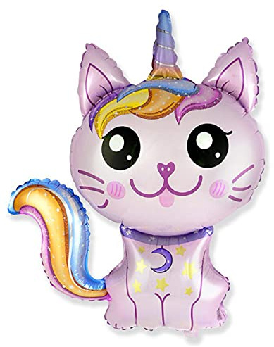 Caticorn Einhorn Katze rosa ca. 70 cm Luftballons Folienballon Party DekorationGeburtstag