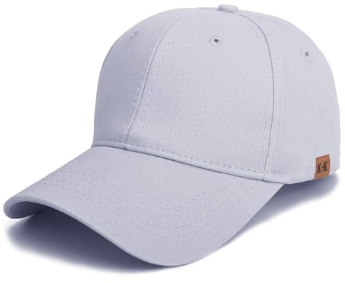BOER Women's Adult Unisex Grey Baseball Cap - Lightweight, Adjustable, Solid, Sports, Casual, Workout, Spring, Summer