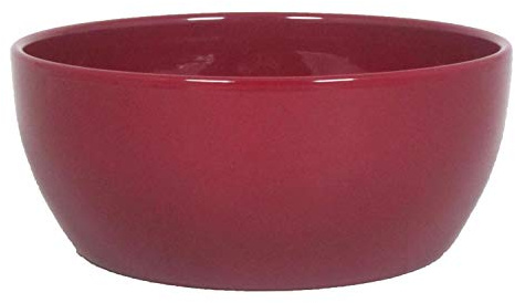 INNA-Glas Keramik Blumenschale, Ø24,5cm, 9,5cm, weinrot | Pflanzschale/Übertopf Schale