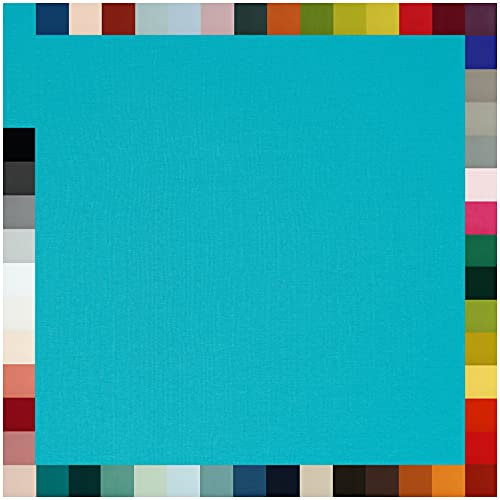 Bündchenstoff als Meterware Schlauchware 95% Baumwolle 5% Elasthan über 50 Farben Auswahl Jersey (231 I Türkis, Länge: 1,0m)