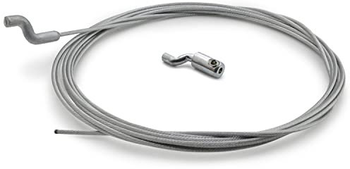 Easyboost Câble de Gaz Souple Ø1.5mm avec Embout Z et Serre-câble en Z Longueur 2.5m Accélérateur Carburateur Poignée Réparation pour Tondeuse Débroussailleuse Motoculteur Jardin (1 câble)