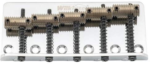 Wilkinson 72mm 5-Saiter Bass Steg Bridge Gewinde Saitenreiter für Precision/Jazz Bass E-Bass, Chrom