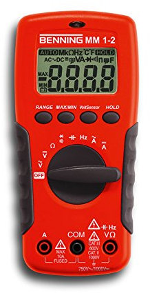 Benning MM 1-2 Digital-Multimeter, Rot, Schwarz