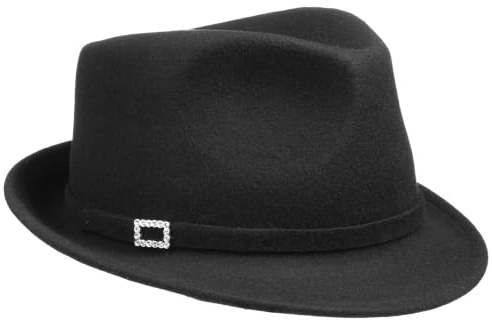 CAPPELLISHOP Starlight Trilby Cappello in Feltro di Lana Prodotto in Italia Donna Tutto l Anno