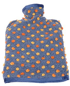 Cats Collection Wärmflaschenbezug Wolle Noppen blau 20/30 cm
