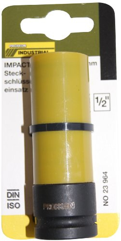 PROXXON 23964 Impact Nuss für Radmuttern 19mm Antrieb 12,5mm (1/2) mit Kunsthülse zur Schonung der Felgen
