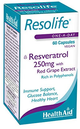 HealthAid Resolife Resveratrol 250 mg - 60 Vegan Capsules,803267