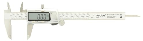 hedue® Digitaler Messschieber 150mm - Schieblehre digital aus Edelstahl, Messlehre in mm/Inch