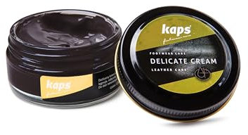 Kaps Crema para El Cuidado del Calzado, Cuidado Intensivo Y Nutritivo del Cuero, Delicate, 70 Colores (106 - marrón oscuro)