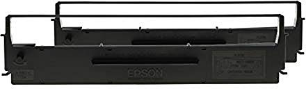 Epson C13S015614 passend für LX300 Farbband aus Nylon schwarz 2x 4Mio Zeichen