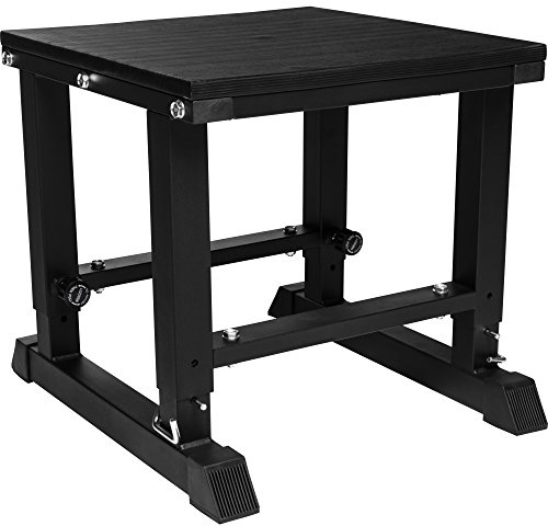 GORILLA SPORTS® Plyo Box 5-fach verstellbar, 45–65 cm, bis 300 kg | Sprungbox aus Stahl mit gummierter Oberfläche, rutschfesten Füßen und Sicherungspins für Sprungkraft, Schnellkraft, Ausdauer