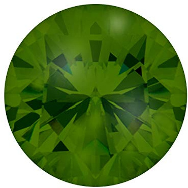 Quiges Austauschbare Mini Coin 12mm Wechselstein Olivgrün Rund Zirkonia für Ringe-Ohrringe-Anhänger-Armband Halter